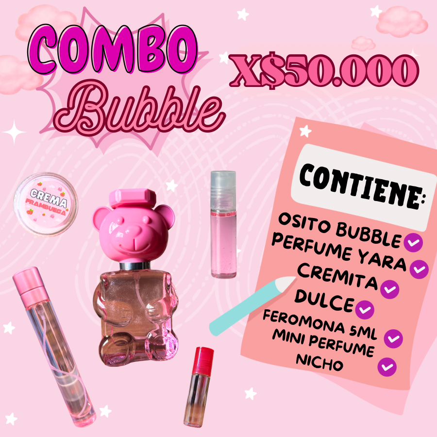 Combo Bubble 🍭 El favorito para quienes aman los aromas dulces y juveniles
